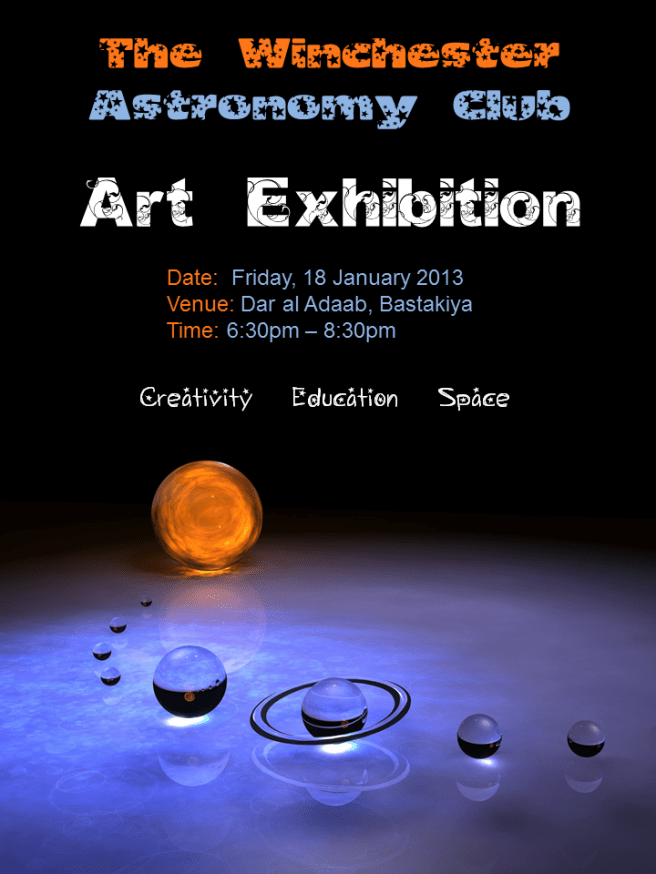 The Winchester Astronomy Club Art Exhibition!